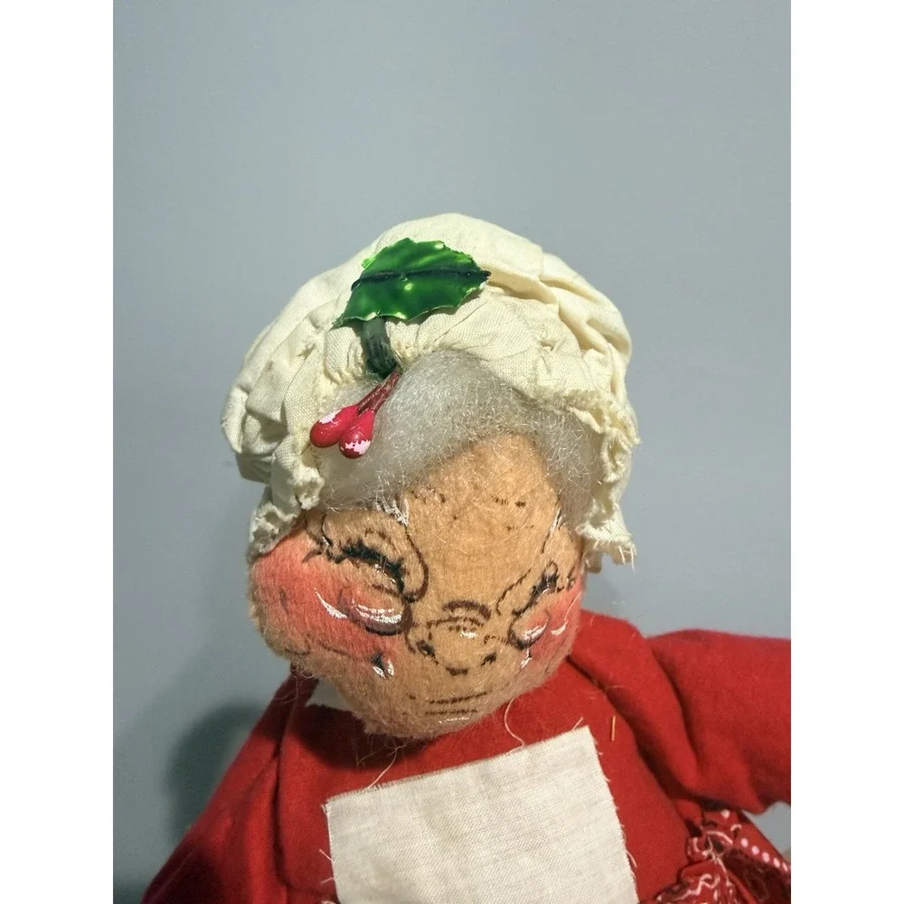 Vintage Annalee Mrs Claus Granny Bandana Paisley Dress Mobilitee Doll‎ 1971 R